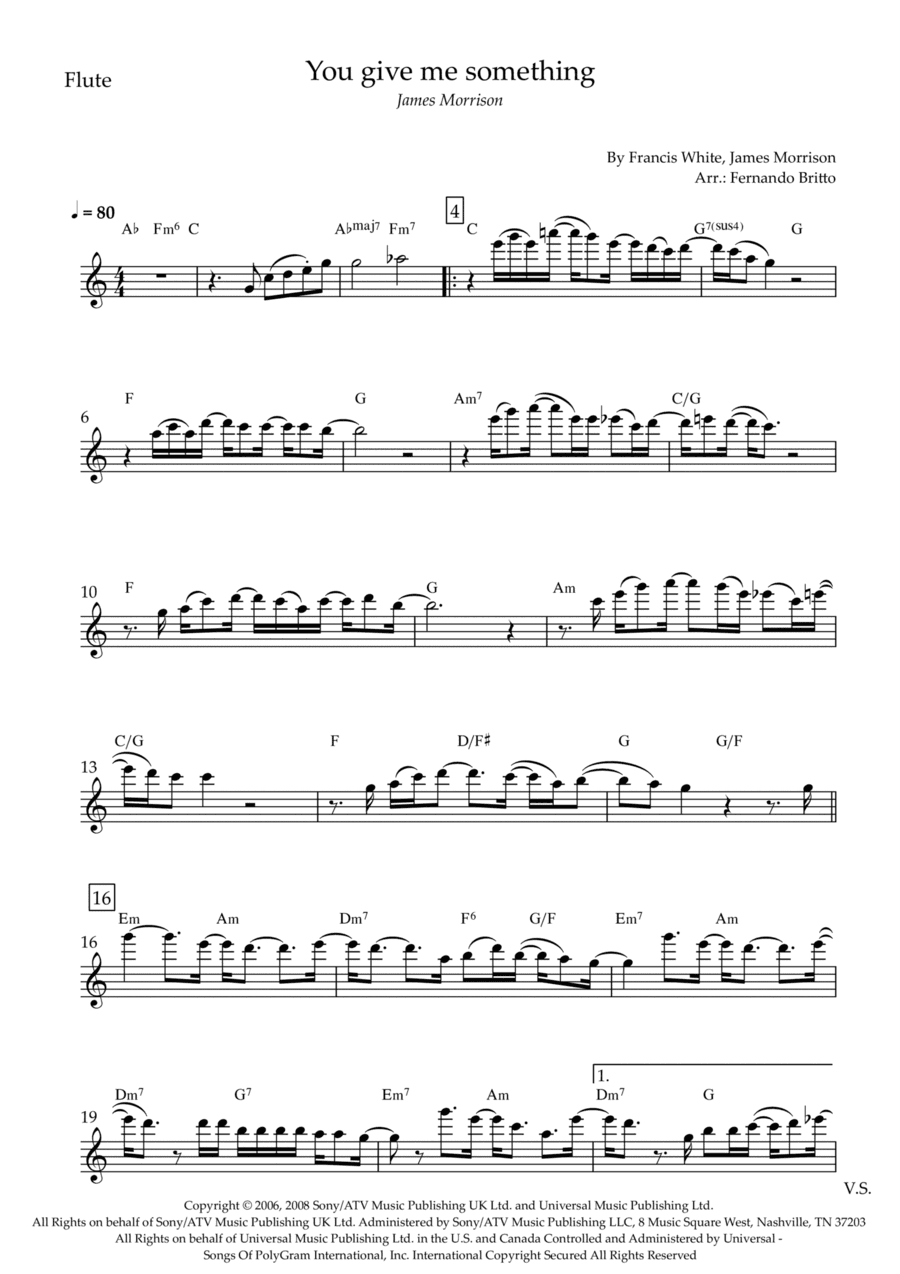You Give Me Something (arr. Fernando Britto)