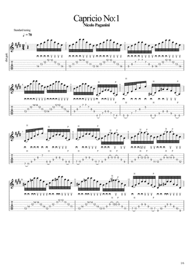 Capricio No 1 Solo (arr. John Hurford)
