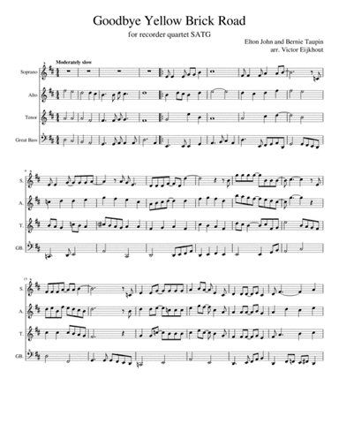 Goodbye Yellow Brick Road (arr. Victor Eijkhout)