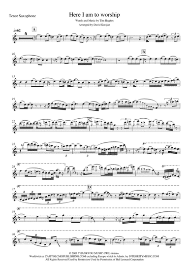 Here I Am To Worship (arr. David Kocijan)