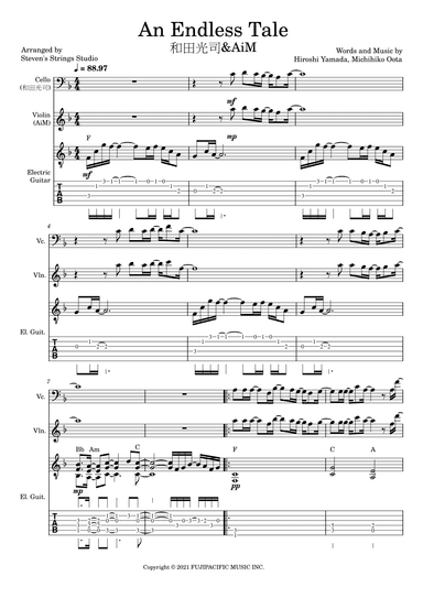 Endless Tale An - Score Only (arr. Steven's Strings Studio)