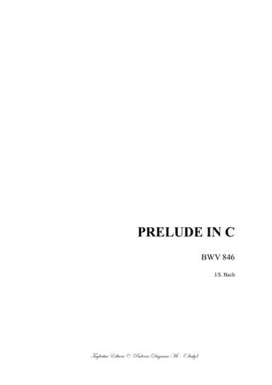 PRELUDE IN C - BWV 846