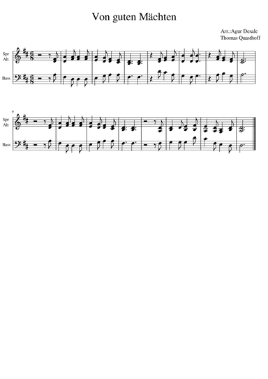 Von guten Mächten (arr. Agur Desale)