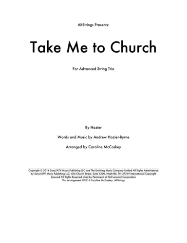 Take Me To Church (arr. Caroline McCaskey)