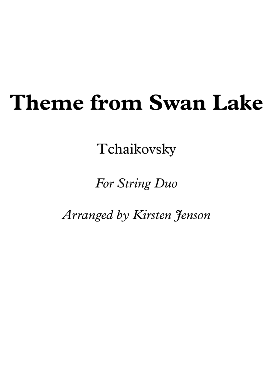 Theme from Swan Lake (arr. Kirsten Jenson)