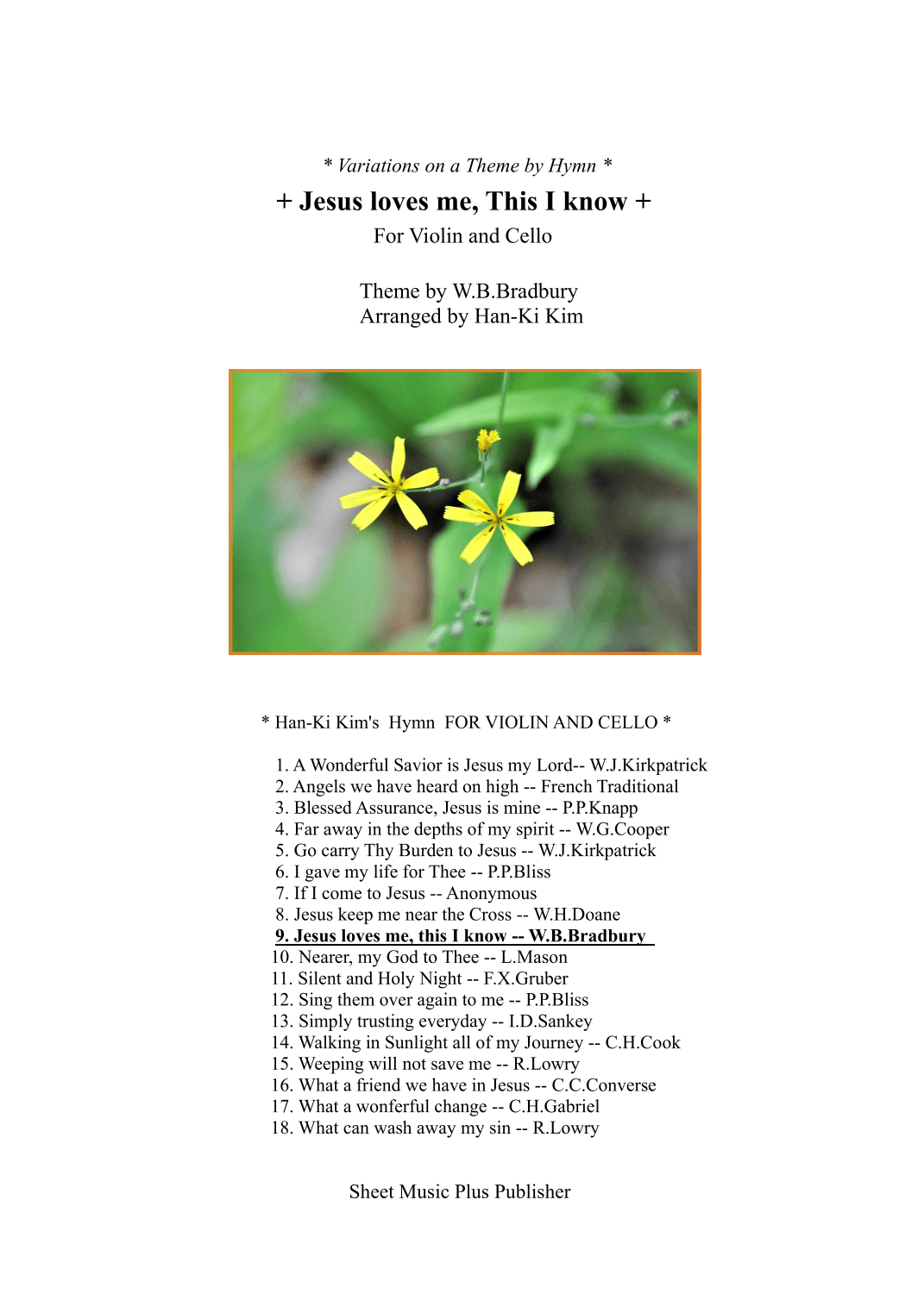Jesus loves me this I know (For Violin and Cello) (arr. Han-Ki Kim)