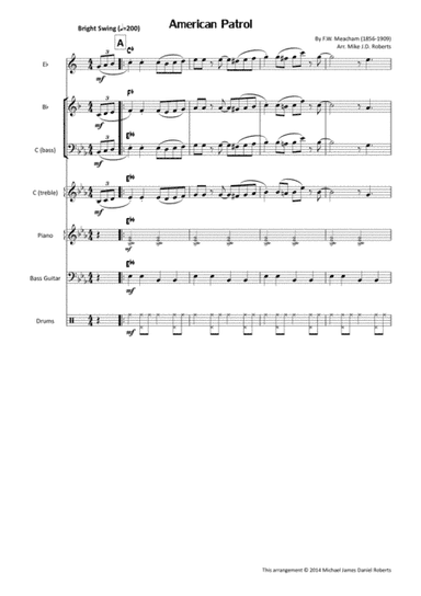 American Patrol (jazz lead sheets) (arr. Mike J.D. Roberts)