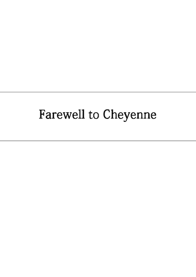 Farewell To Cheyenne (arr. Jack Capstaff)