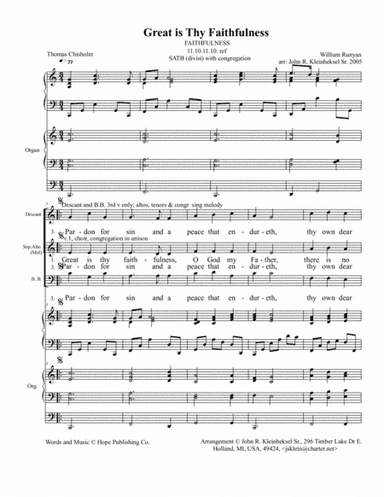 How Great Is Your Faithfulness (arr. John Kleinheksel)