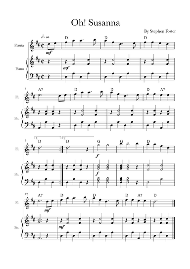 Oh! Susanna (arr. Glauco Fernandes)