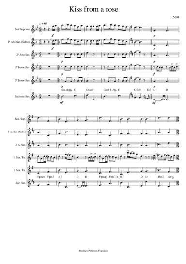 Kiss From A Rose (arr. RHODNEY PETTERSON FRANCISCO)