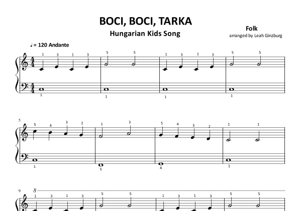 Boci Boci Tarka (arr. Leah Ginzburg)