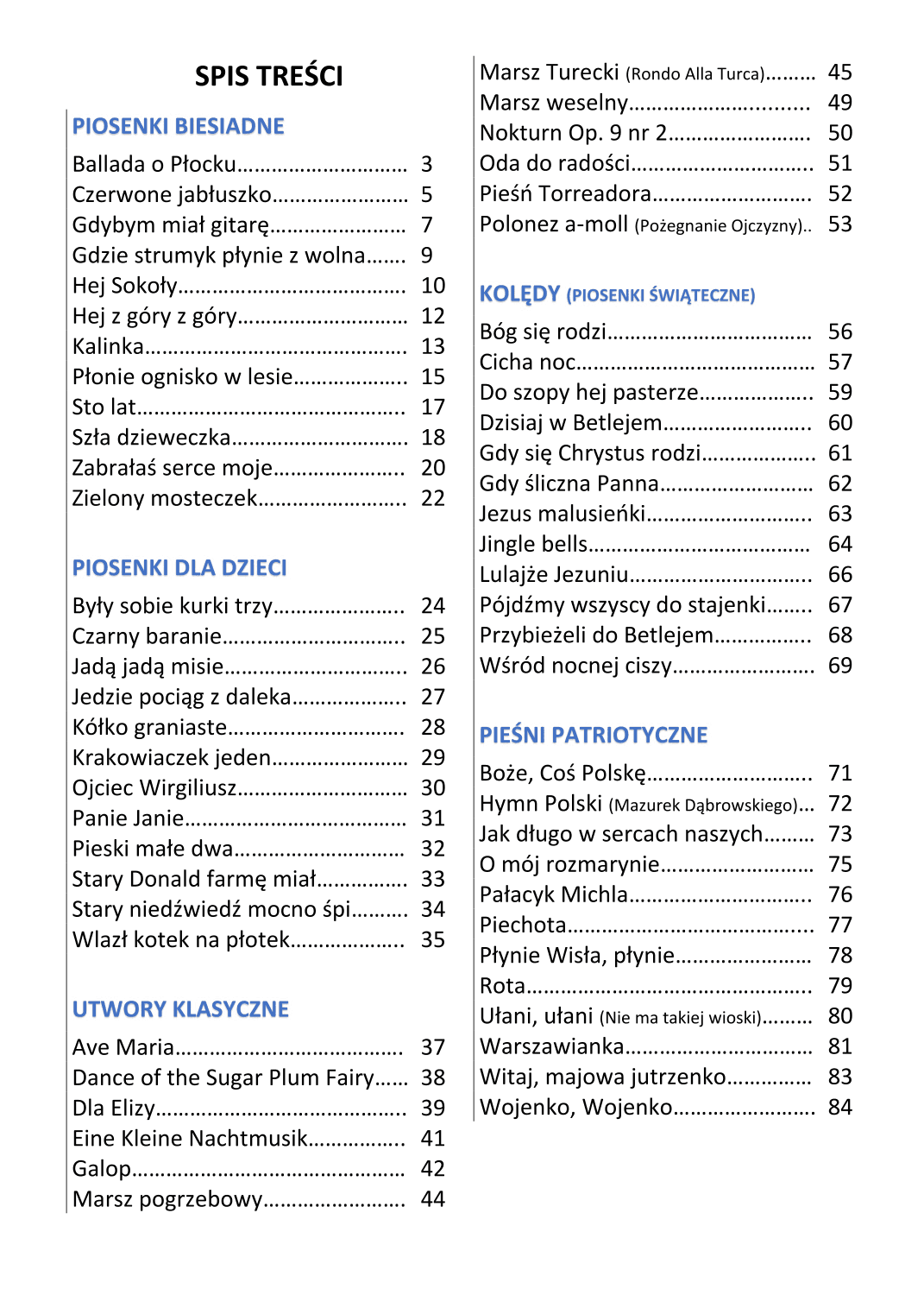 Polish Sheet Music Collection - 60 Songs from Various Categories [Lead Sheet] (arr. Darek)