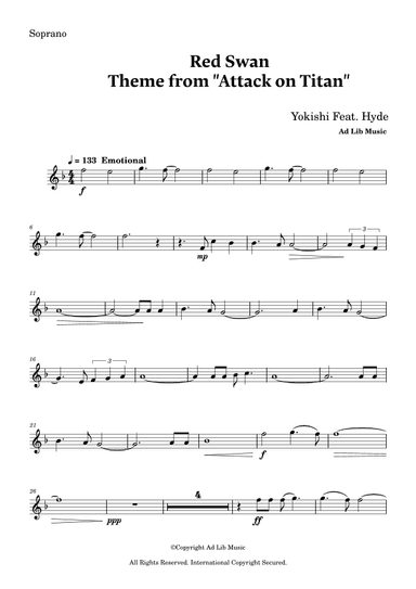 Red Swan (arr. Charles Lam)
