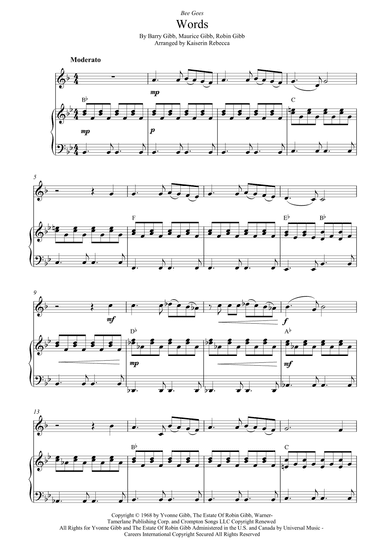 Words (arr. Kaiserin Rebecca)