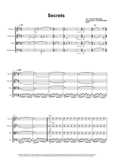 Secrets (arr. Vinicius Bespalec)