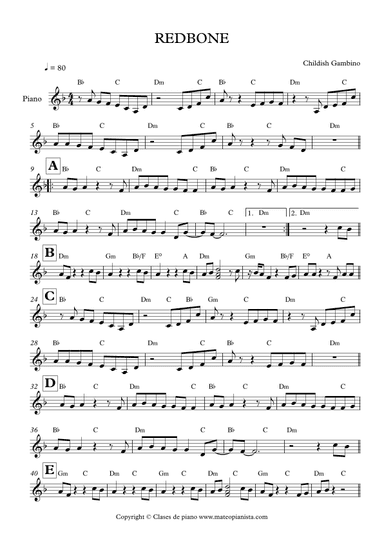 Redbone (arr. Mateo Aguilar)