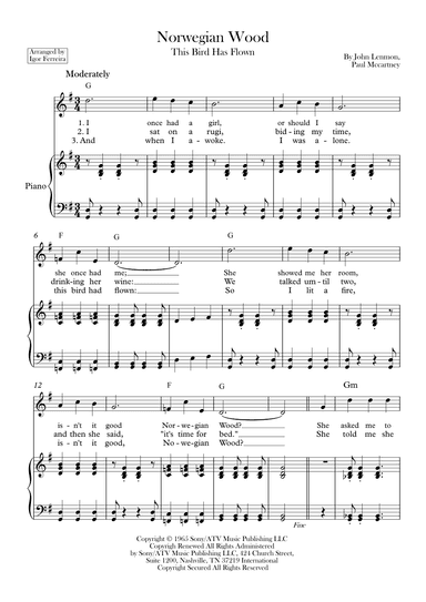 Norwegian Wood (this Bird Has Flown) (arr. Igor Ferreira)