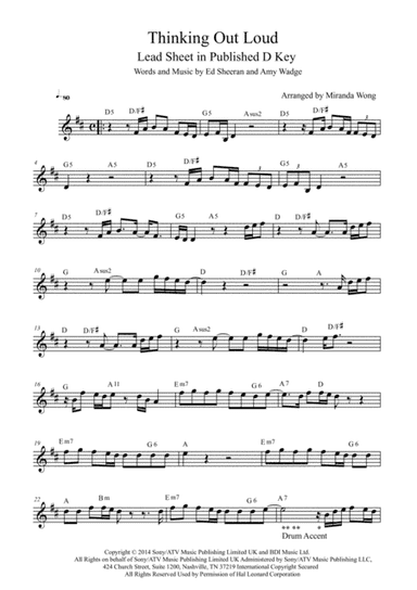 Thinking Out Loud (arr. Miranda Wong)