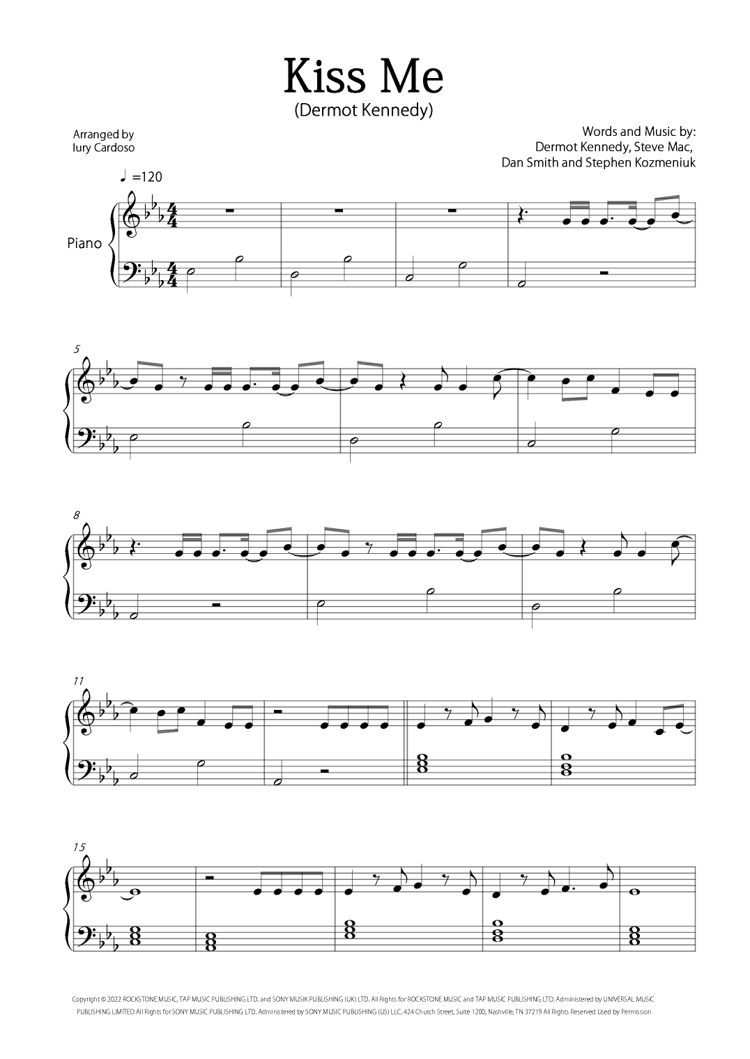 Kiss Me (arr. Iury Cardoso)