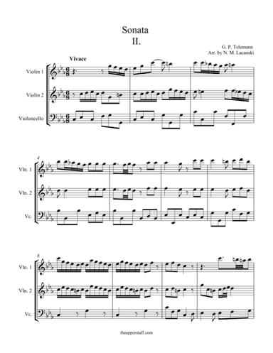 Sonata in C Minor Movement II (arr. Nick Lacanski)