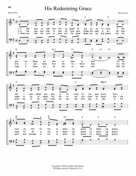 His Redeeming Grace