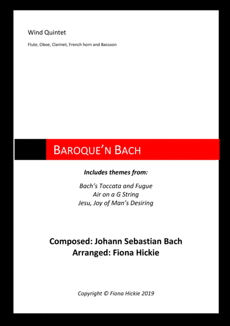 Baroque'n Bach: Wind Quintet (arr. Fiona Hickie)