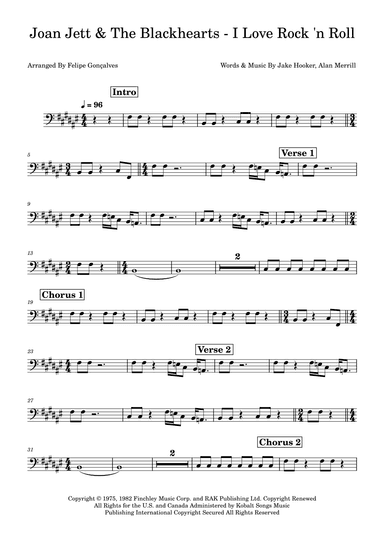 I Love Rock 'n Roll (arr. Felipe Gonçalves)