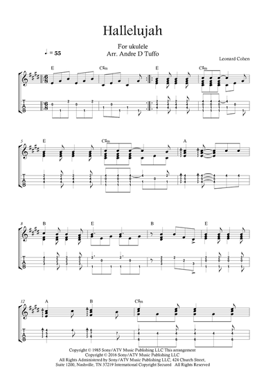 Hallelujah (arr. Andre D Tuffo)