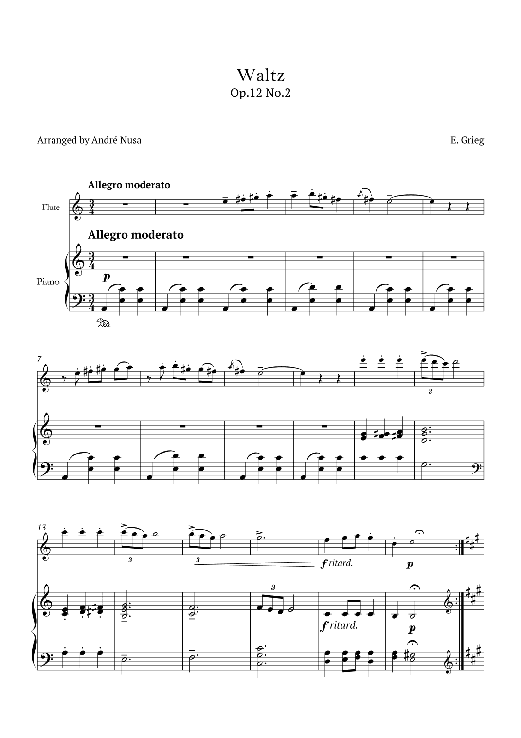Lyric Pieces Op.12 No.3 (arr. André Nusa)