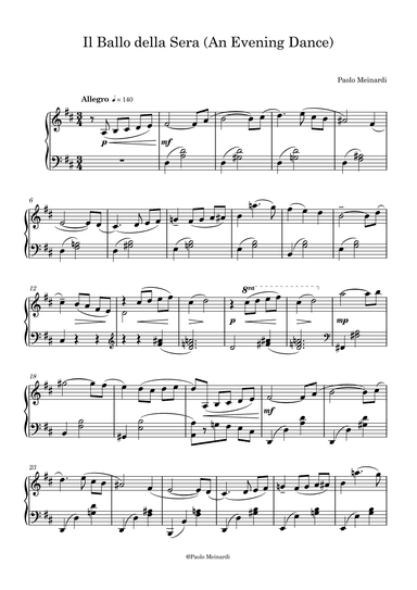 Il Ballo della Sera (An Evening Dance)
