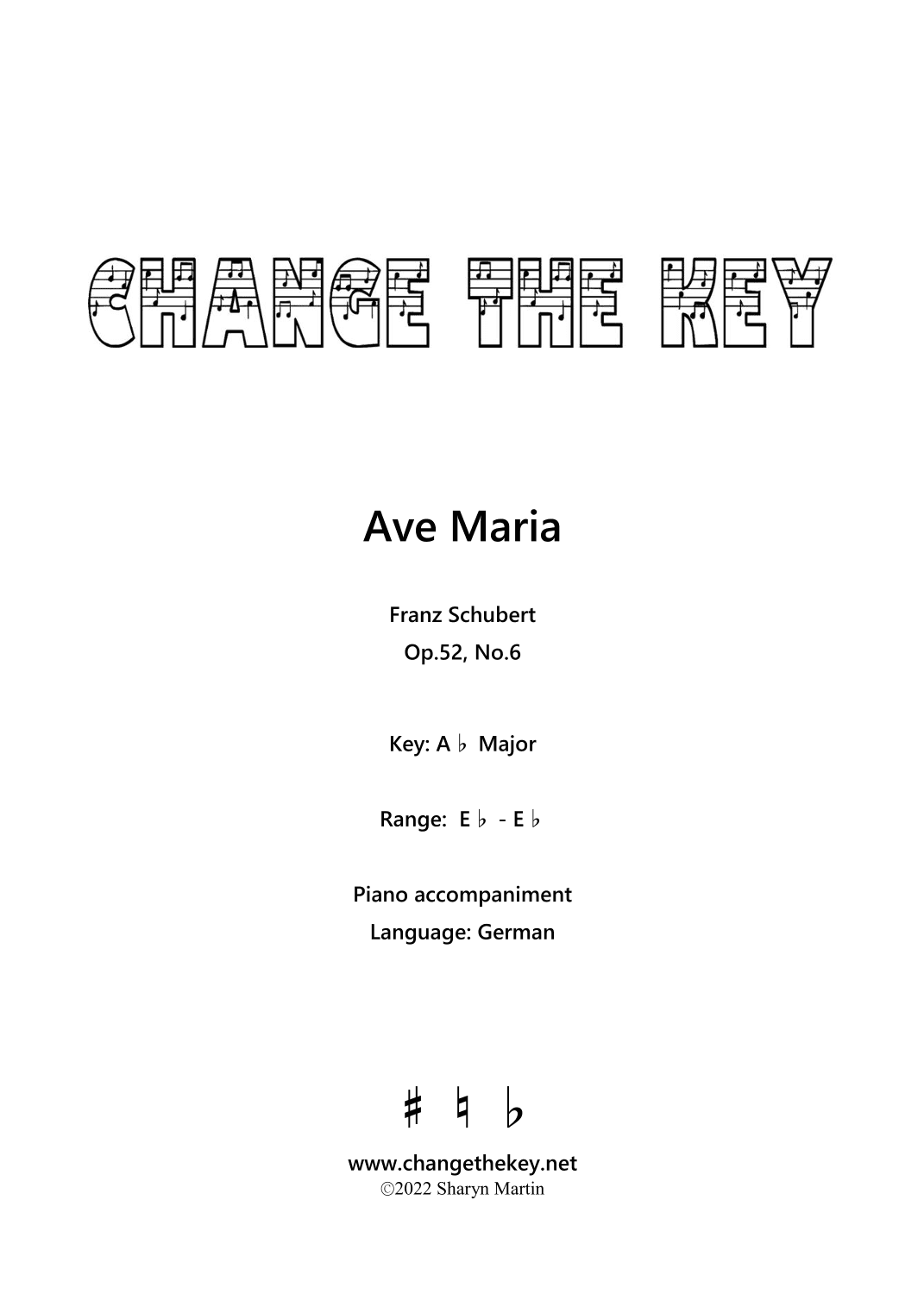 Ave Maria Ab Major - German (arr. S. Martin)