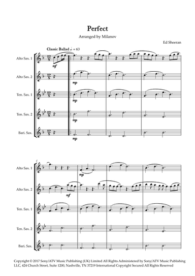 Perfect (arr. Milanov)