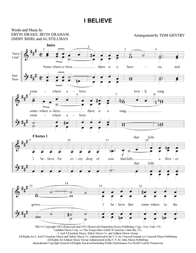 I Believe (arr. Tom Gentry)