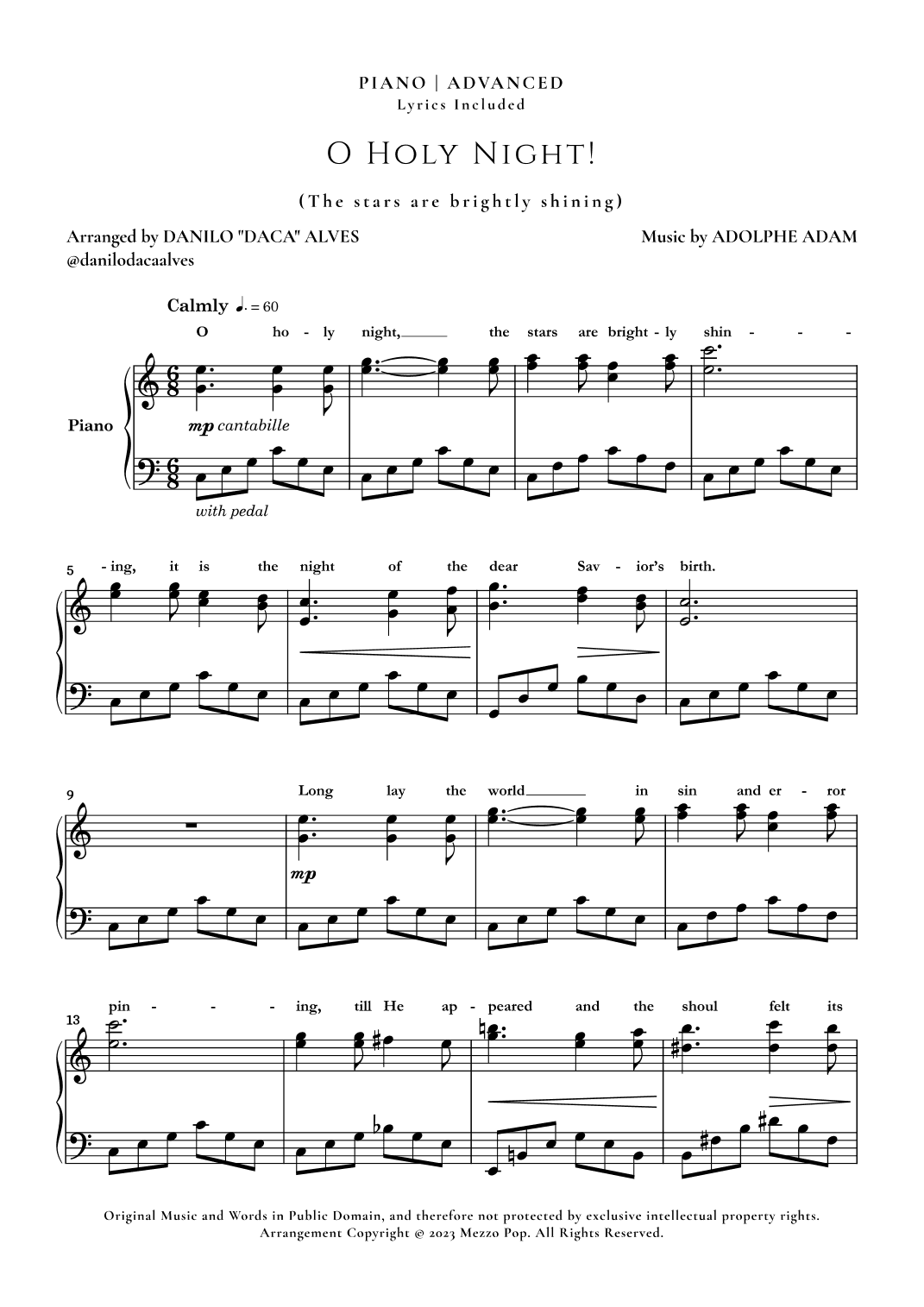 O Holy Night (arr. Danilo "Daca" Alves)