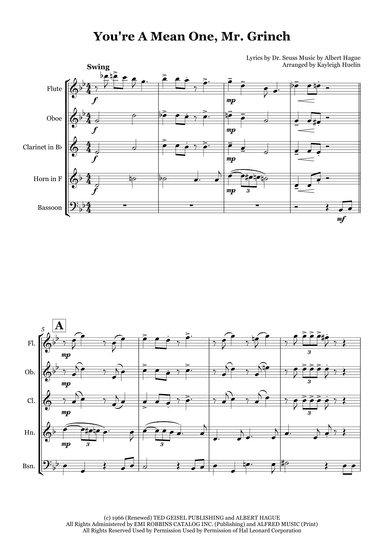 You're A Mean One, Mr. Grinch (arr. Kayleigh Huelin)