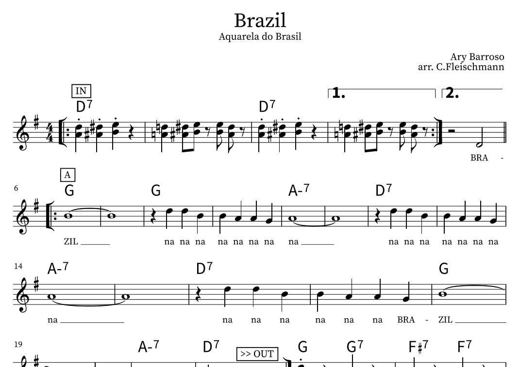Brazil (arr. Christoph Fleischmann)