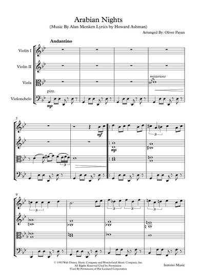 Arabian Nights (arr. Oliver Payán)