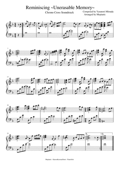 Kaisou Kesenai Omoi (arr. Mopianic)