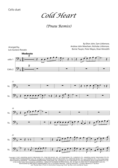 Cold Heart (pnau Remix) (arr. Luís Gustavo Rossato)