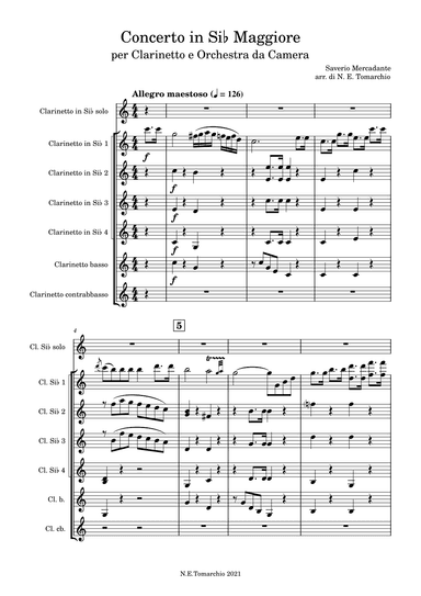Concerto in Sib Maggiore (arr. Nat Clarinet)