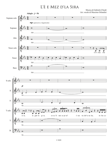L'è e Mez d'la Sira (arr. Massimo Orlandini)