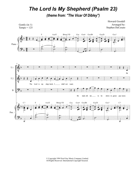 Psalm 23 (theme From The Vicar Of Dibley) (arr. Stephen DeCesare)