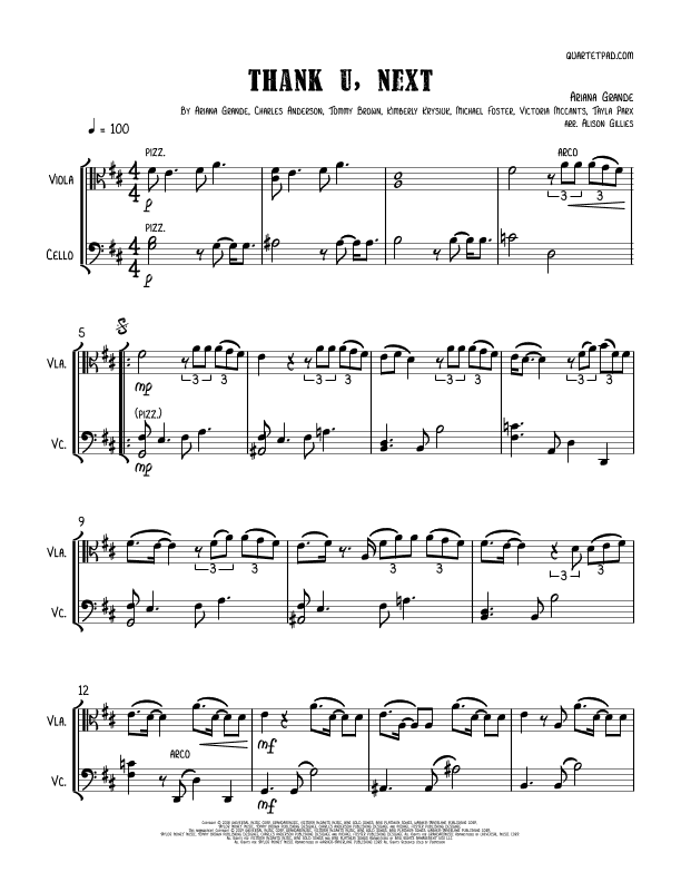 Thank U, Next (arr. Alison Gillies)