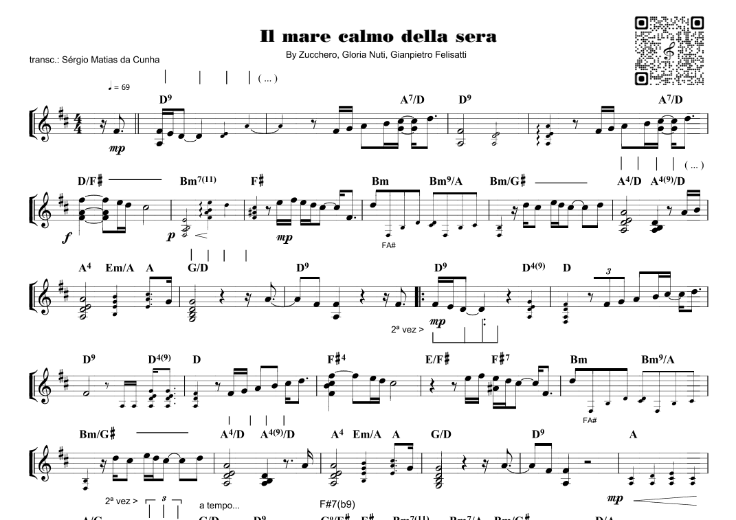 Il Mare Calmo Della Sera (arr. Piano)