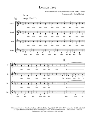 Lemon Tree (arr. Emily Maree Moriarty)