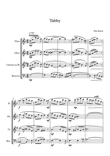 Tabby - Wind Quartet