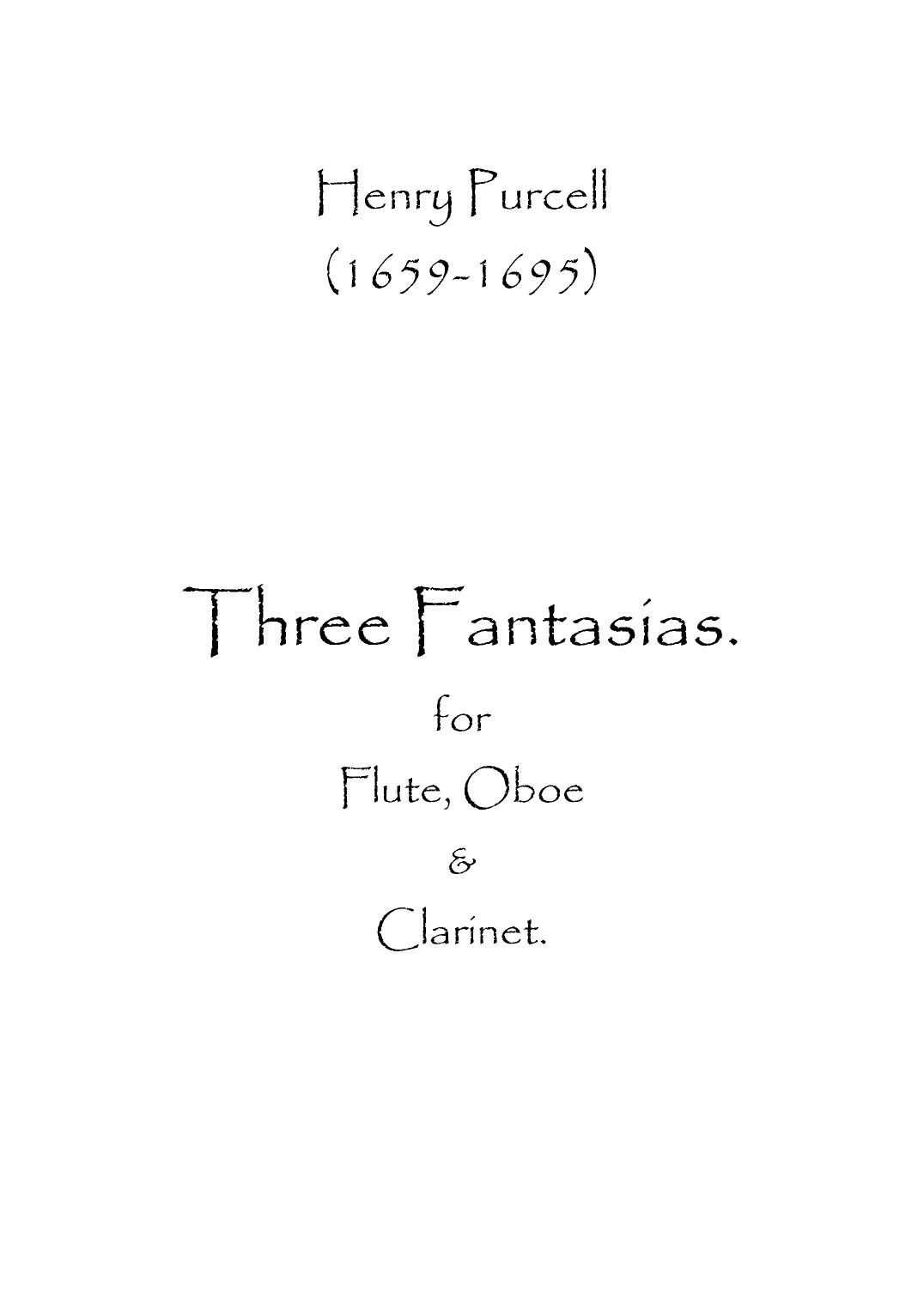 Three Fantasias (arr. Spence Bundy)