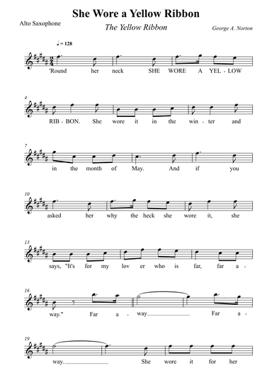 She Wore a Yellow Ribbon (arr. Wesley S. SIlva)