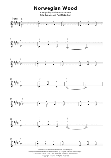 Norwegian Wood (this Bird Has Flown) (arr. Guilherme Veroneze)